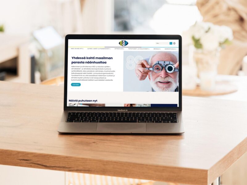 naery.fi verkkosivut auki tietokoneella